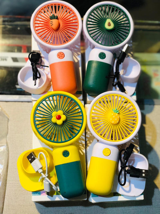 Fresh Breeze Moe Handheld Electric Fan – Cute Fruit Design Portable Mini Desk Fan by Shoppia
