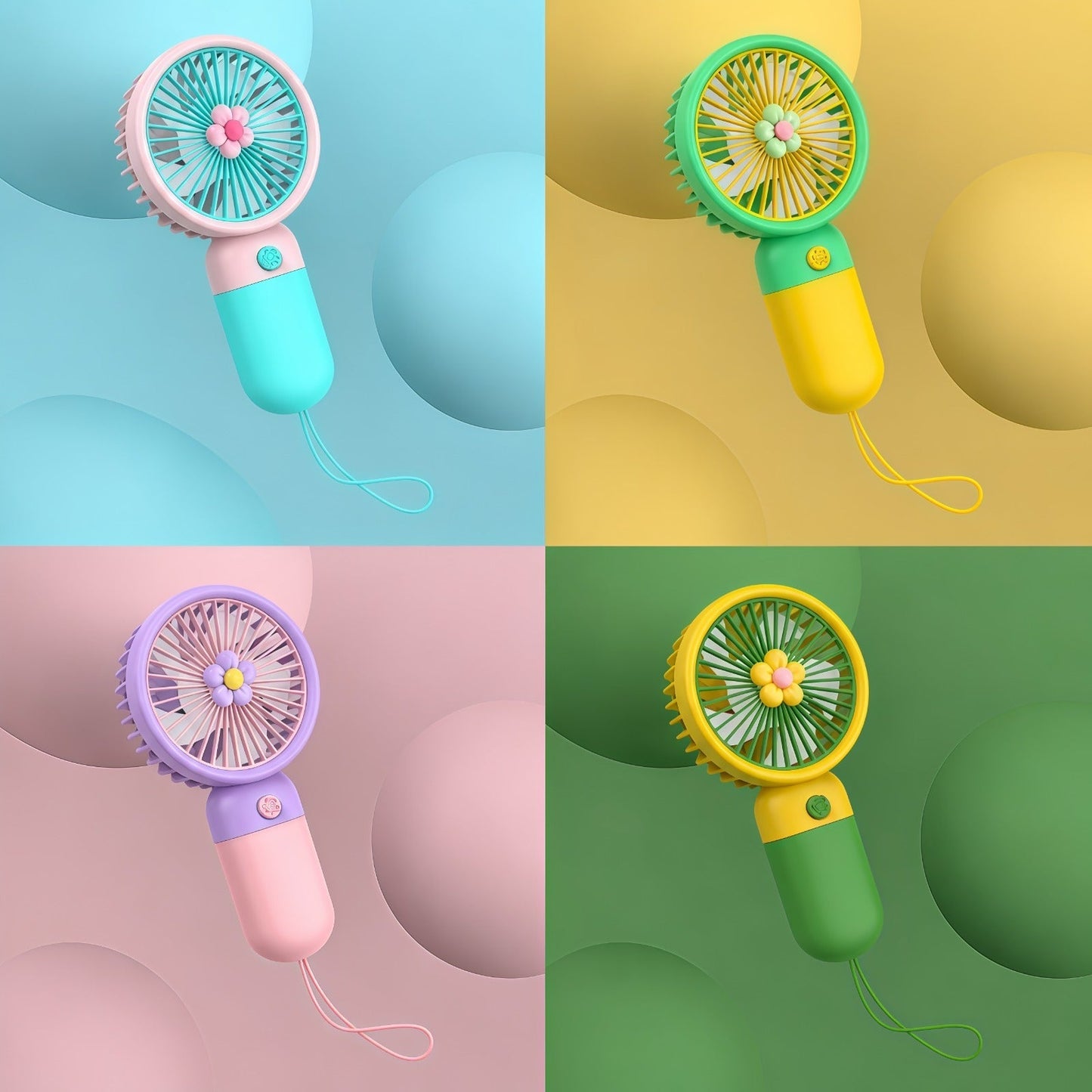Fresh Breeze Moe Handheld Electric Fan – Cute Fruit Design Portable Mini Desk Fan by Shoppia