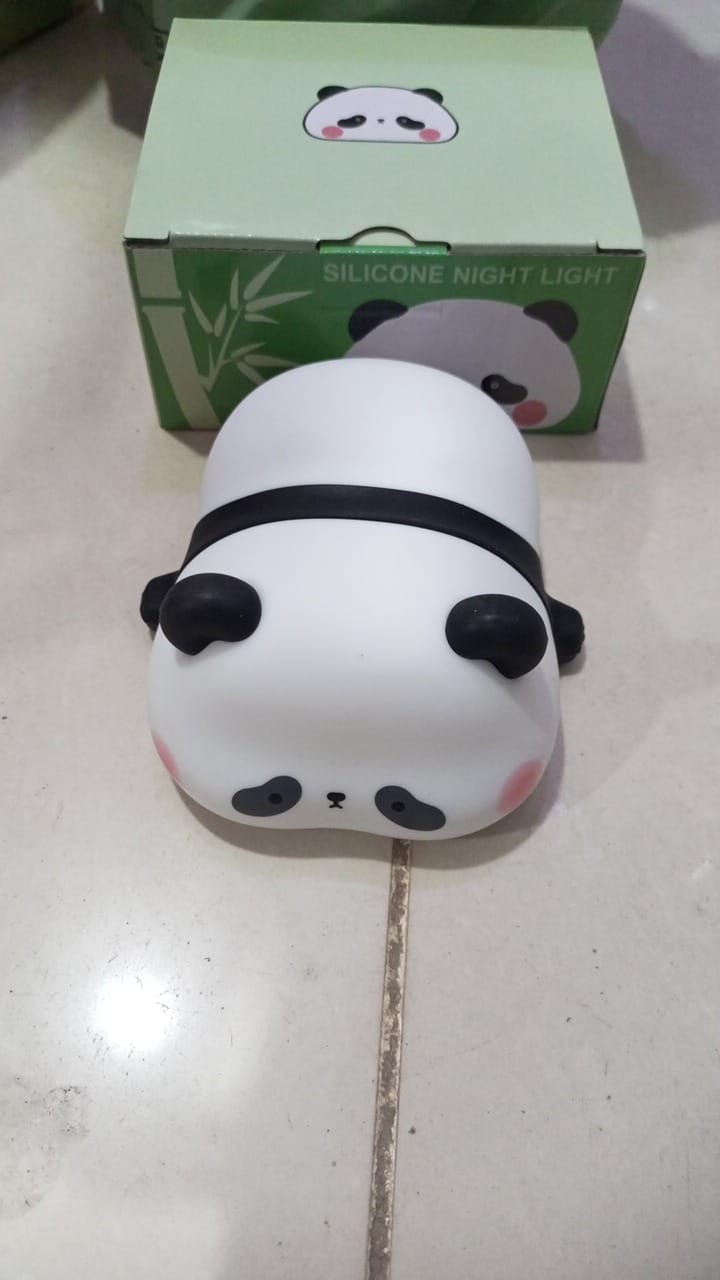 Cute Panda Silicone Night Light – Soft Touch LED Lamp for Kids Bedroom by glowmart.store