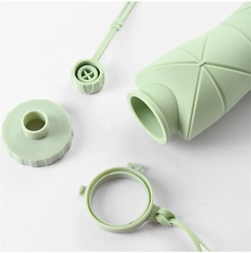 Portable Foldable Water Bottle BPA-Free Silicone Outdoor,school & Travel Essential by Shoppia