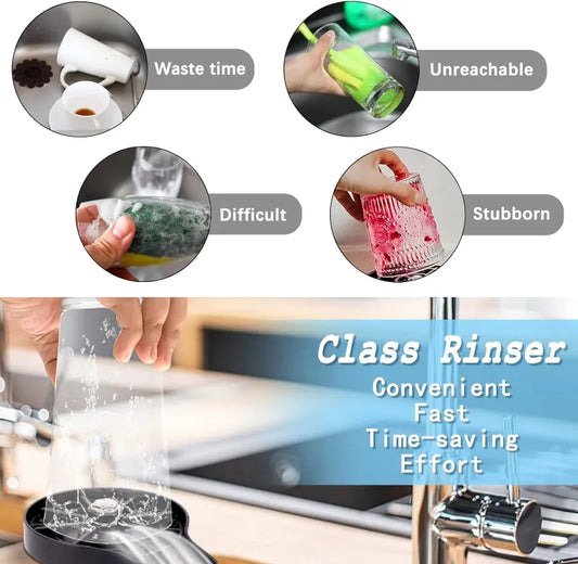High Pressure Faucet Glass Rinser Automatic Cup Washer Bar Kitchen by glowmart.store