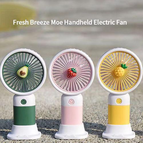 Fresh Breeze Moe Handheld Electric Fan – Cute Fruit Design Portable Mini Desk Fan by Shoppia