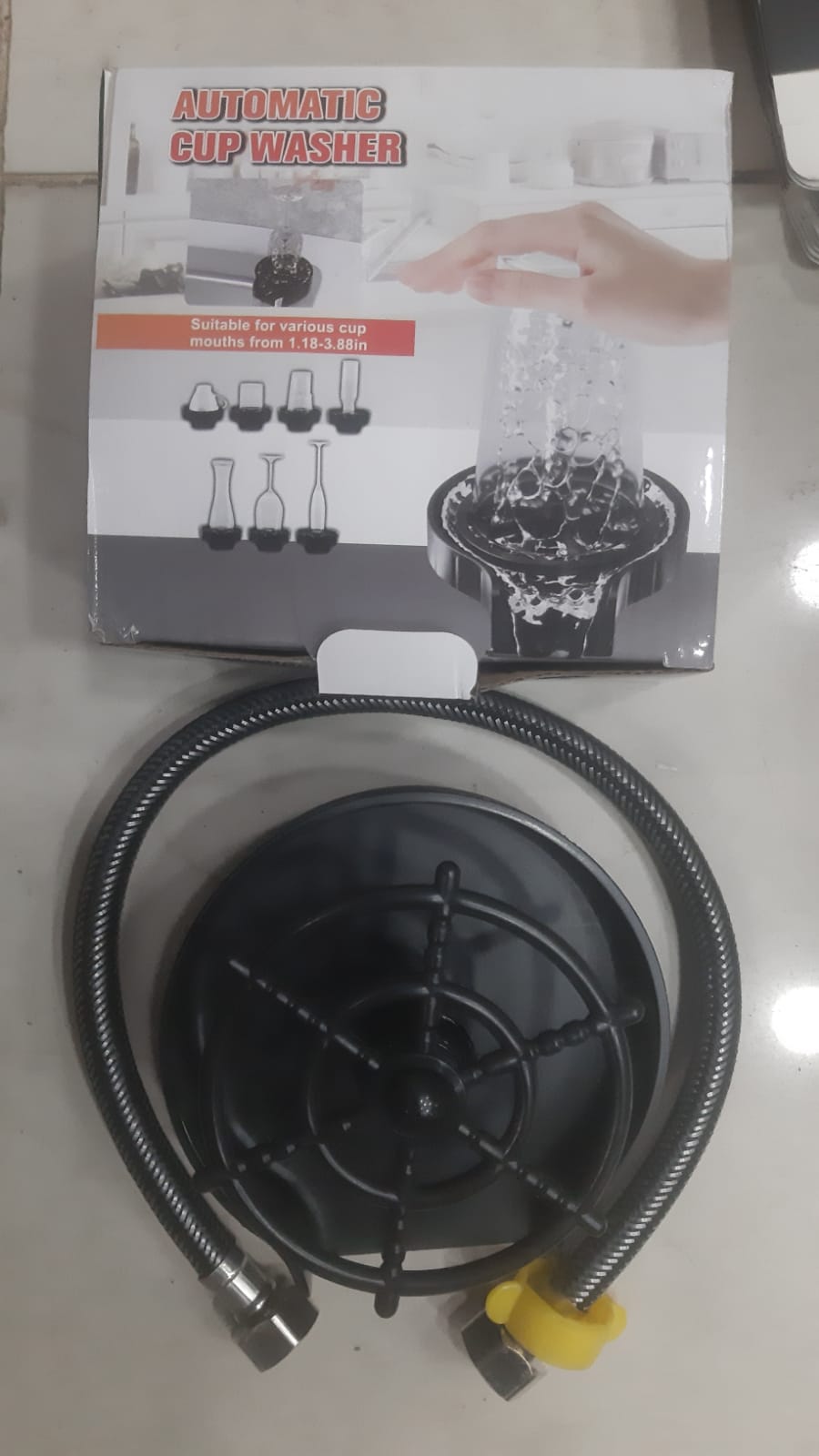 High Pressure Faucet Glass Rinser Automatic Cup Washer Bar Kitchen by glowmart.store