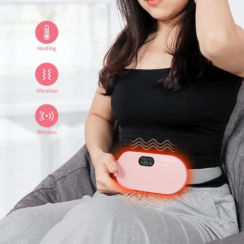 Period Pain Cramp Relief Belt -Portable Menstrual Heating Pad, Heated Belly Belt for Menstrual Cramp Relief with 3 Heat…