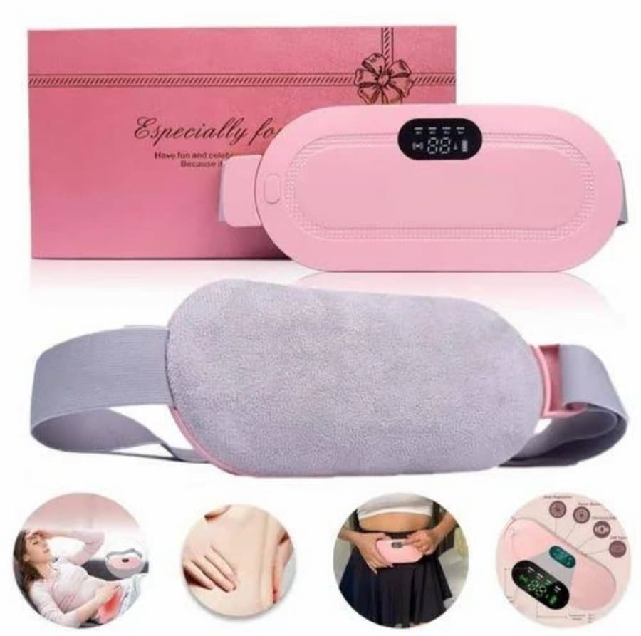 Period Pain Cramp Relief Belt -Portable Menstrual Heating Pad, Heated Belly Belt for Menstrual Cramp Relief with 3 Heat…