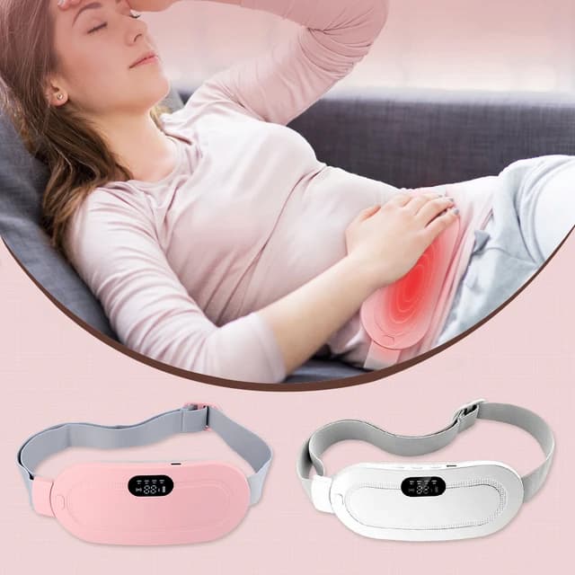 Period Pain Cramp Relief Belt -Portable Menstrual Heating Pad, Heated Belly Belt for Menstrual Cramp Relief with 3 Heat…